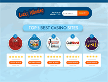Tablet Screenshot of luckywinning.com
